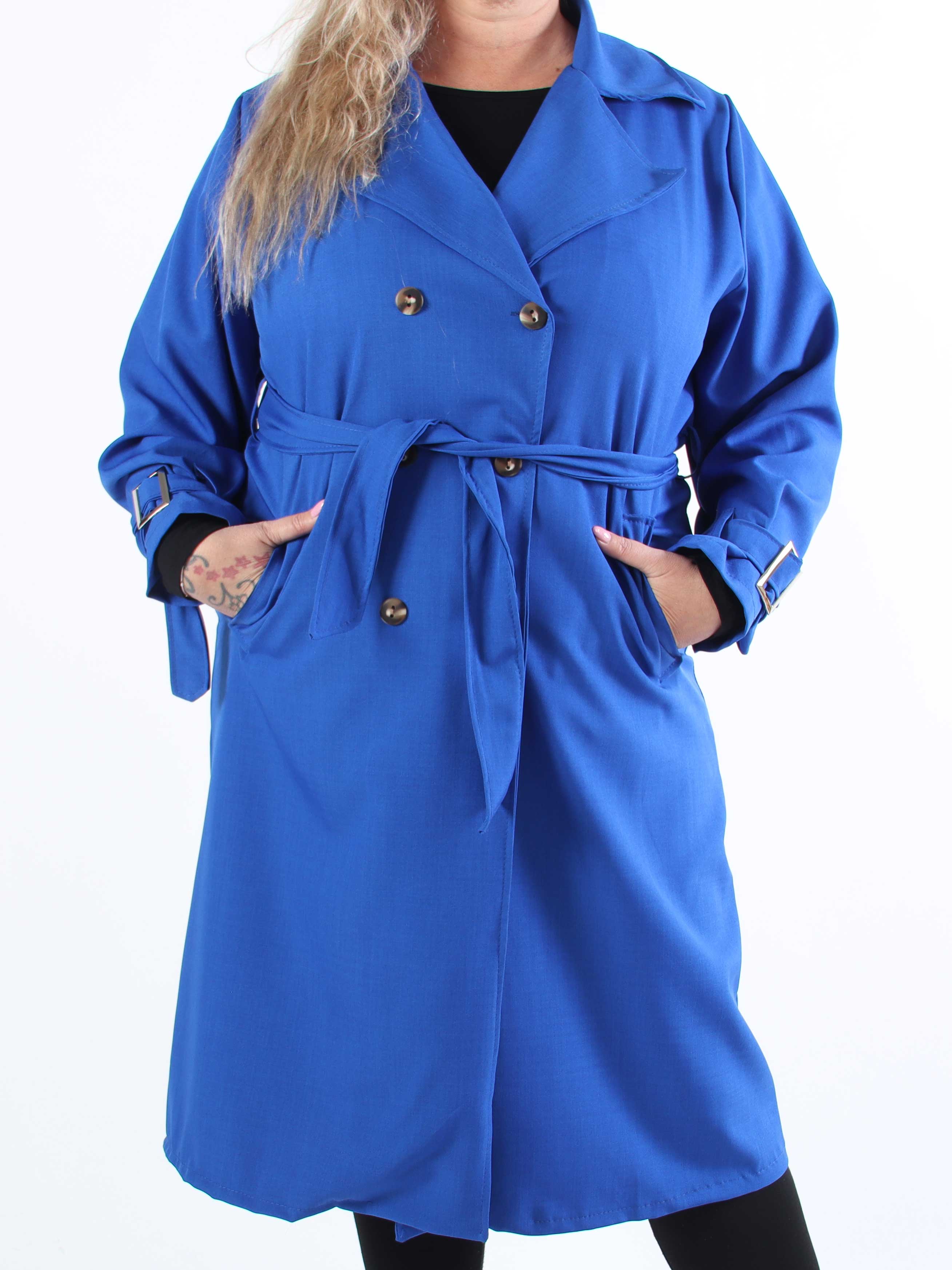 Sharpay - Let plus size trenchcoat med bindebånd
